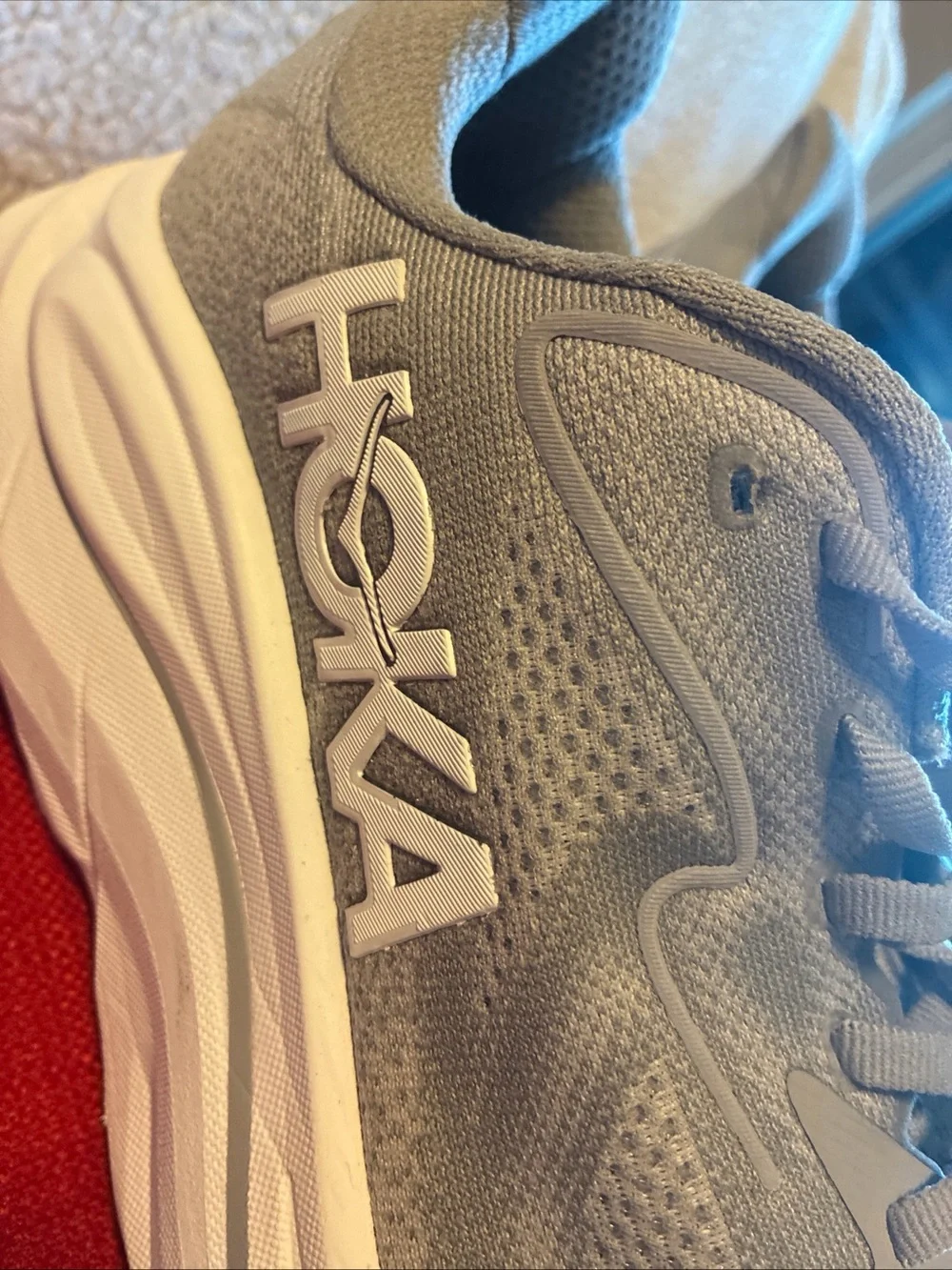 Hoka One One Clifton 10 Wide Men's Road Running Shoes Size 9.5 D Stellar Grey